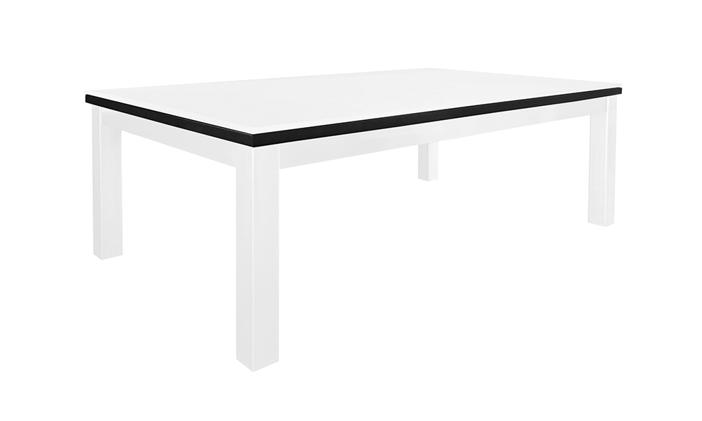 Mesa de billar Altea blanco convertible con tapa de comedor de madera maciza — El Billar