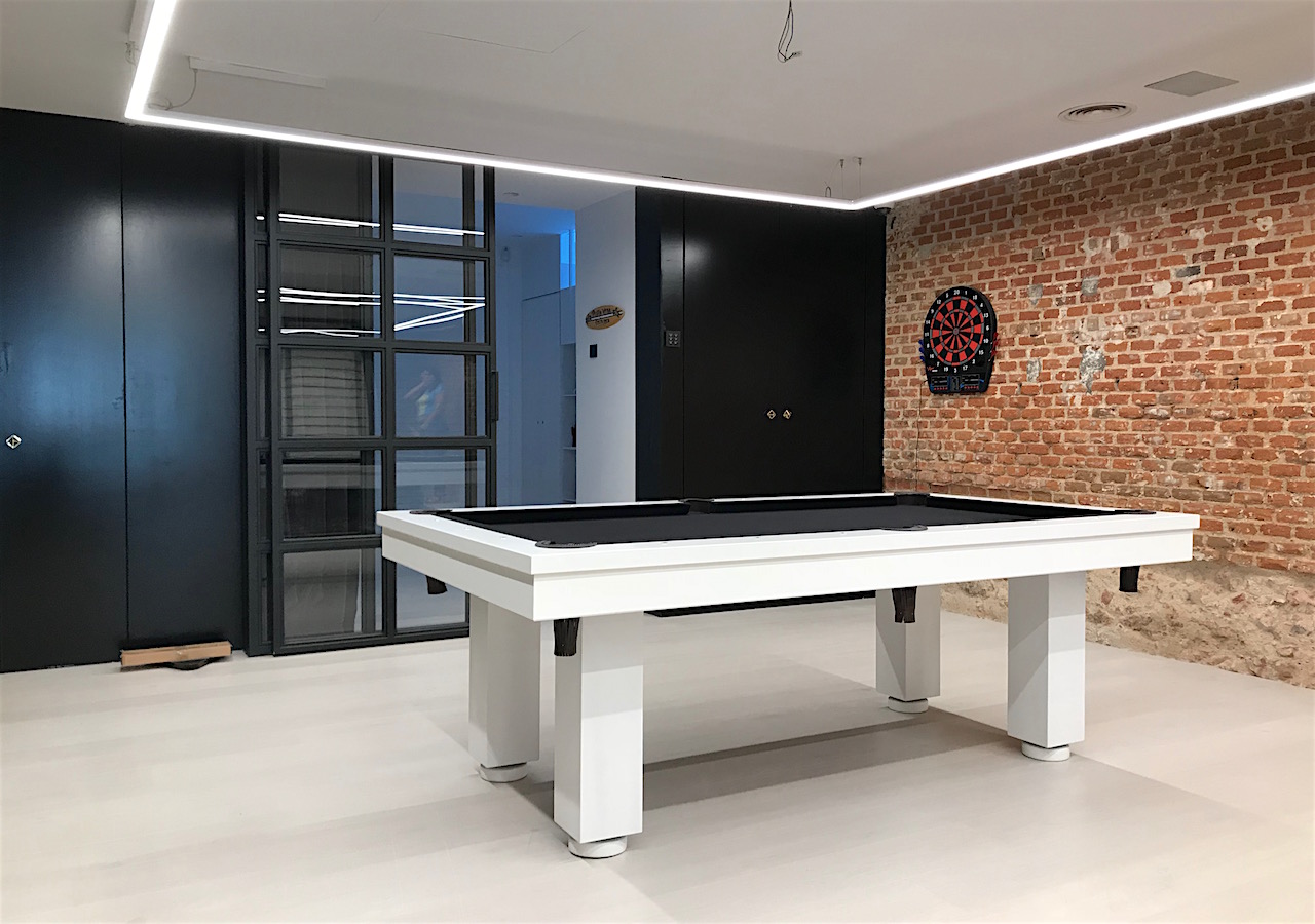mesa billar blanca