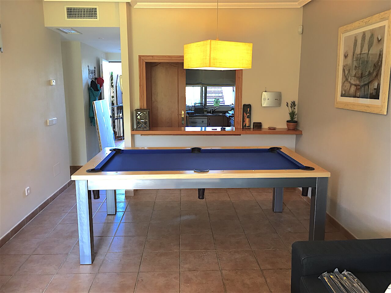 mesa billar con pizarra