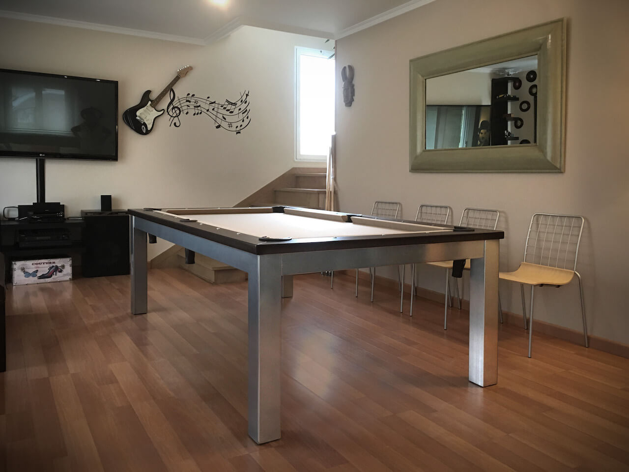 mesa de billar trasformable