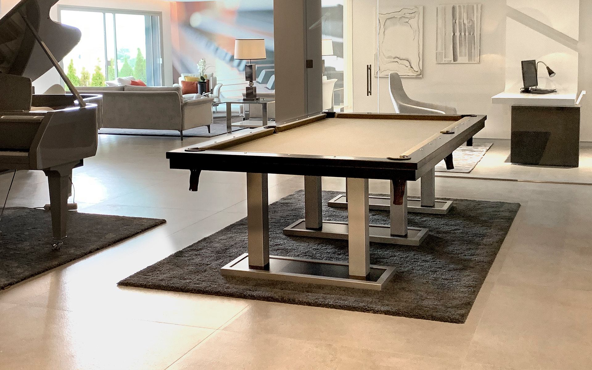 Mesa de billar modelo Santander con acabado en nogal