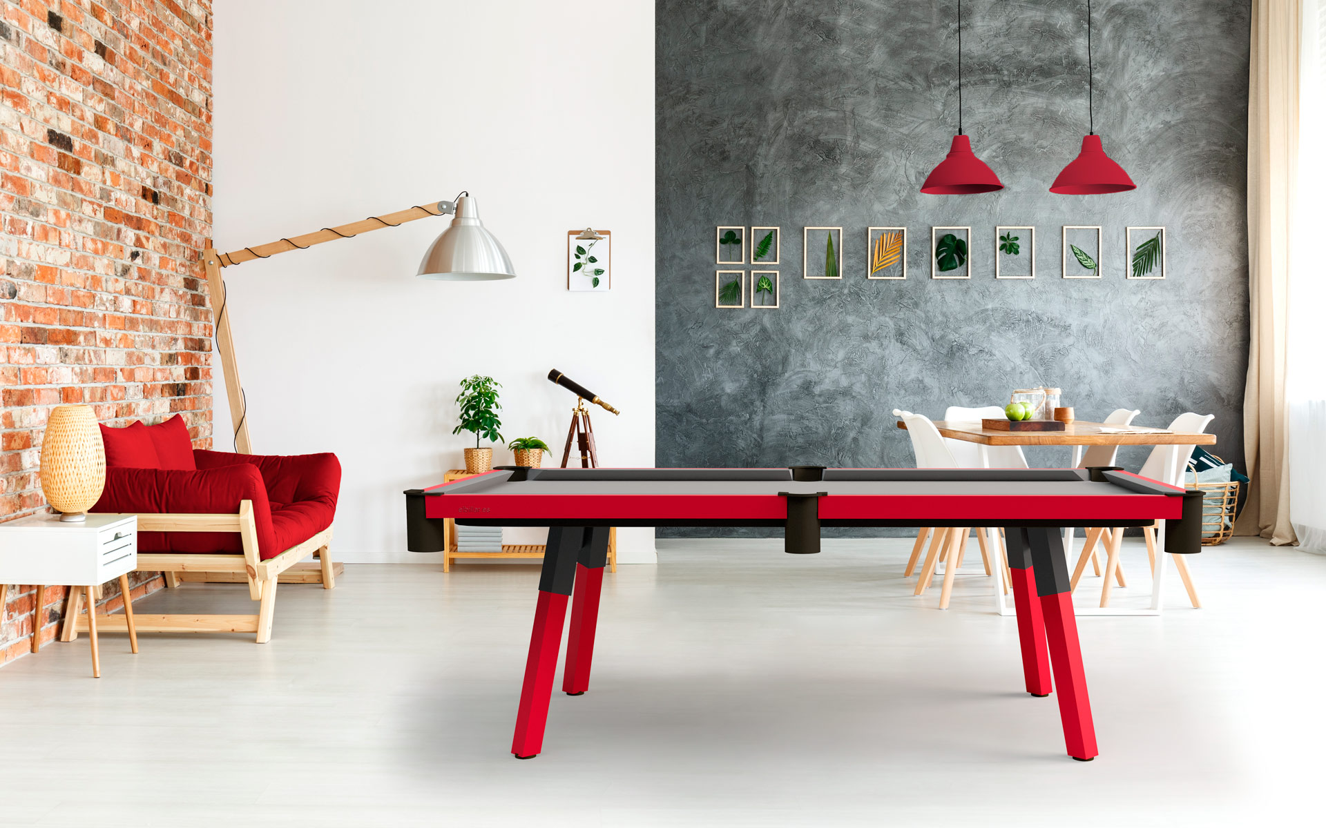 MESA DE BILLAR NAKED 9 AmbienteRojo
