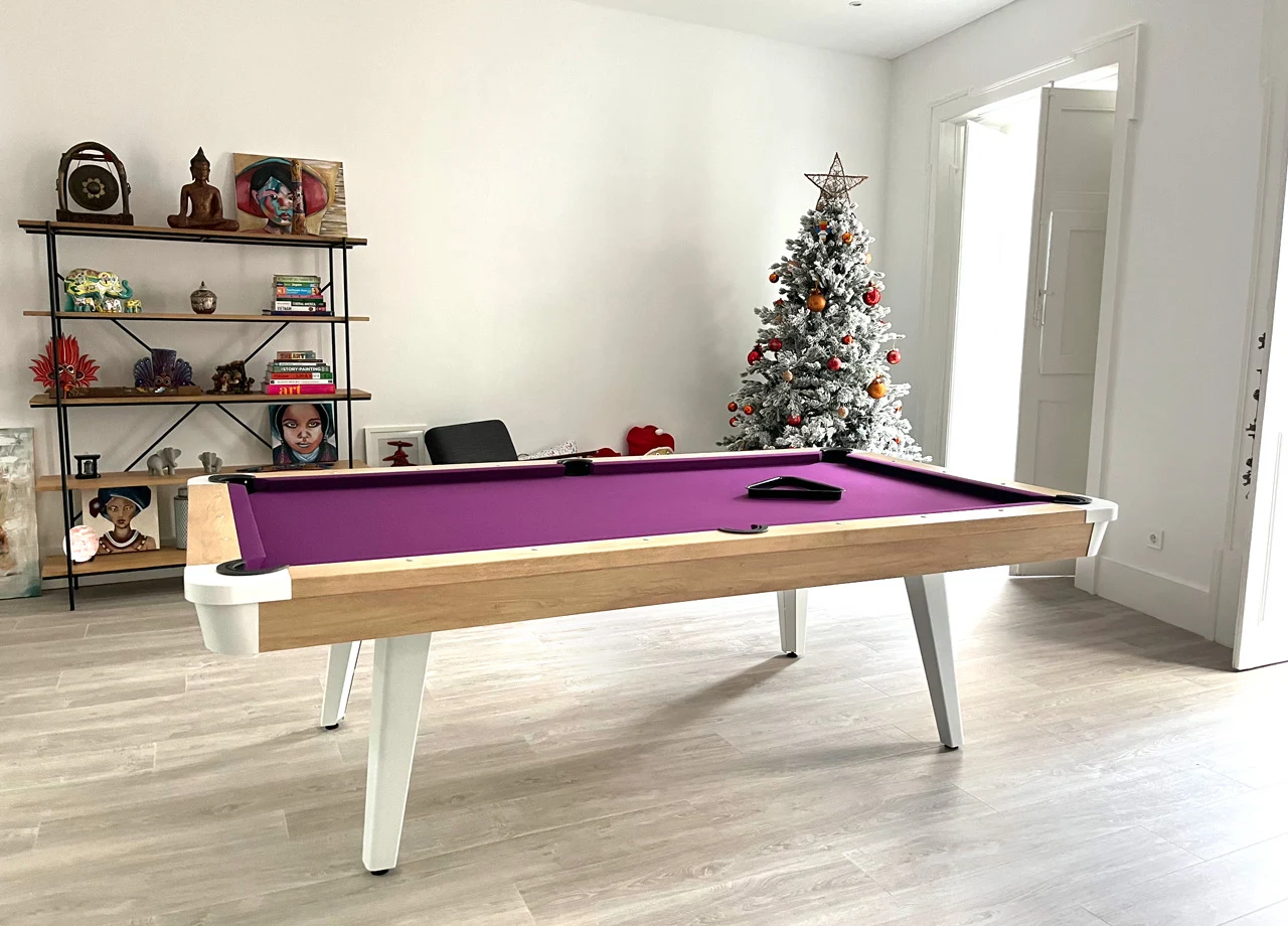 Mesa de billar modelo Sara moderno, líneas contemporáneas El Billar