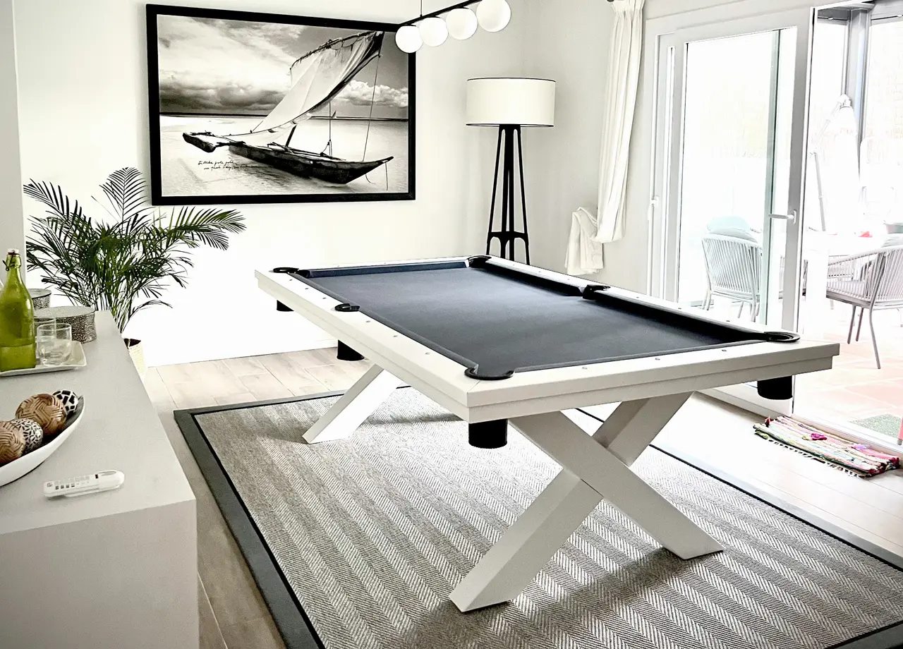 Mesa de billar americano fabricada a medida en madera maciza — El Billar, fabricante desde 1985 en Móstoles (Madrid)